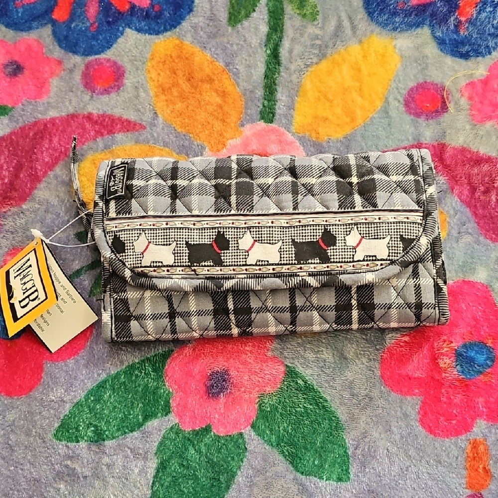 Maggi B Quilted Wallet with Westie Dog Pattern
